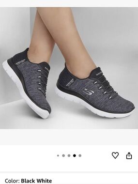 Skechers Summits Dazzling Haze Hands Free Slip-ins Women's Size 7 Black Gray